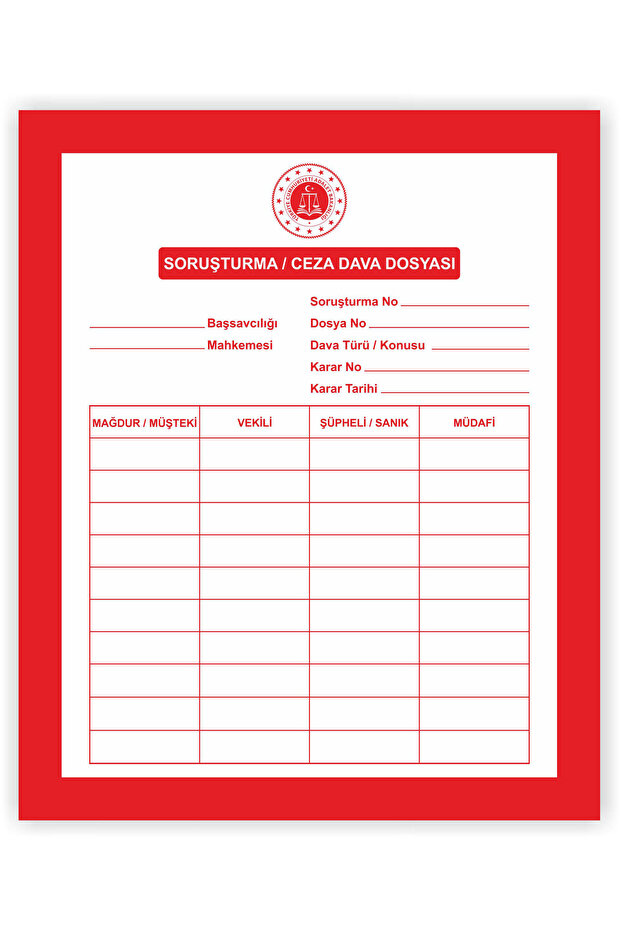 Lawyer Investigation Criminal Case Icra File Red 1stQuality 50 Pack