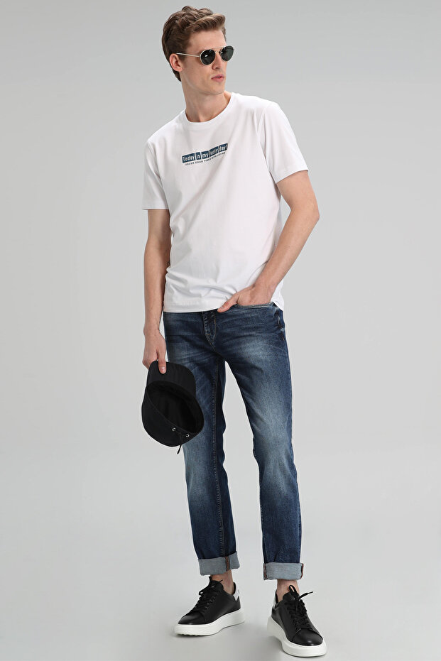 Timur Erkek Basic Tişört Beyaz - 3