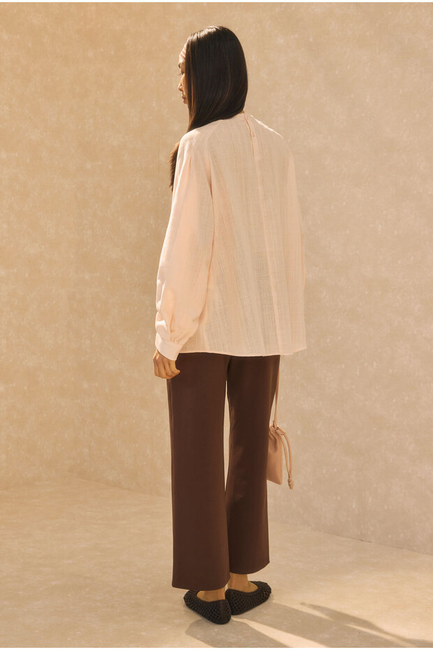 Ribbed Midi Pants Bitter Brown - 2
