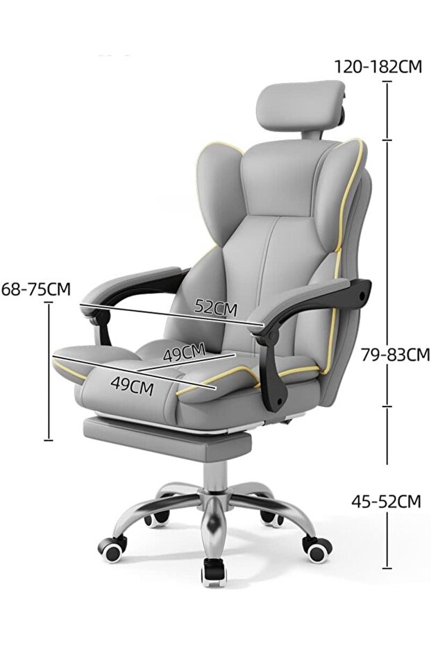 Office Chair, Adjustable Height with Back Support & Arms for Home Computer Desk