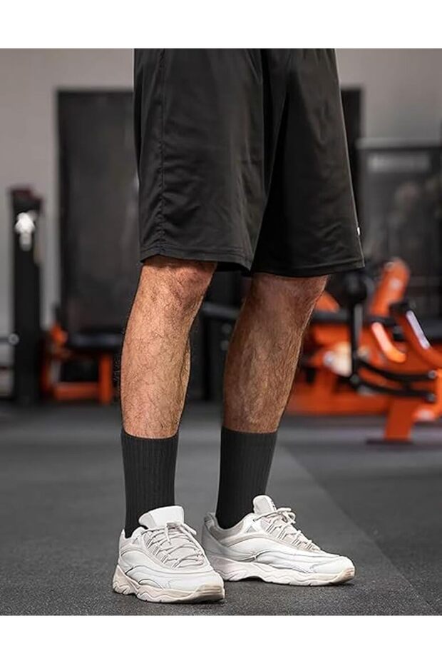 6-Pair High-Performance Cushioning Crew Socks, Breathable Sports Socks for Men Women