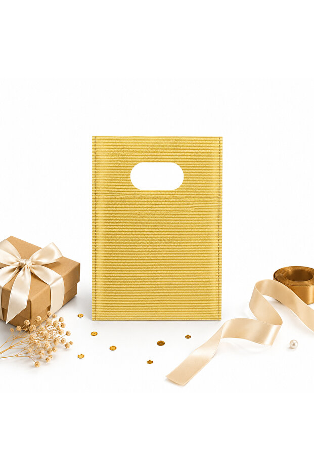 12X17 cm Yellow Luxury Hand Gift Bag 50's