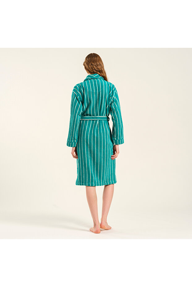 Solid Dark Green Bathrobe - 4