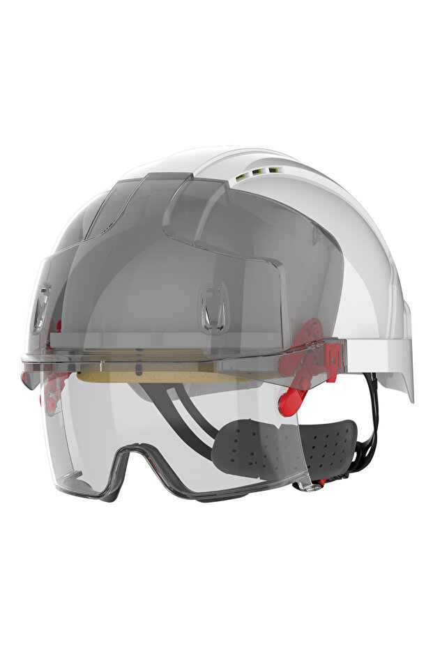 Amb170005F00 Evovista Mic Auto Ven White Electrician's Hard Hat
