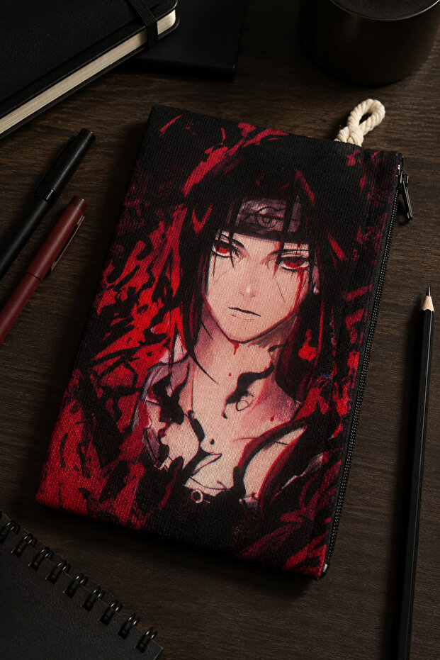 Itachi Anime Designed Cloth Pen Holder or Makeup Bag
