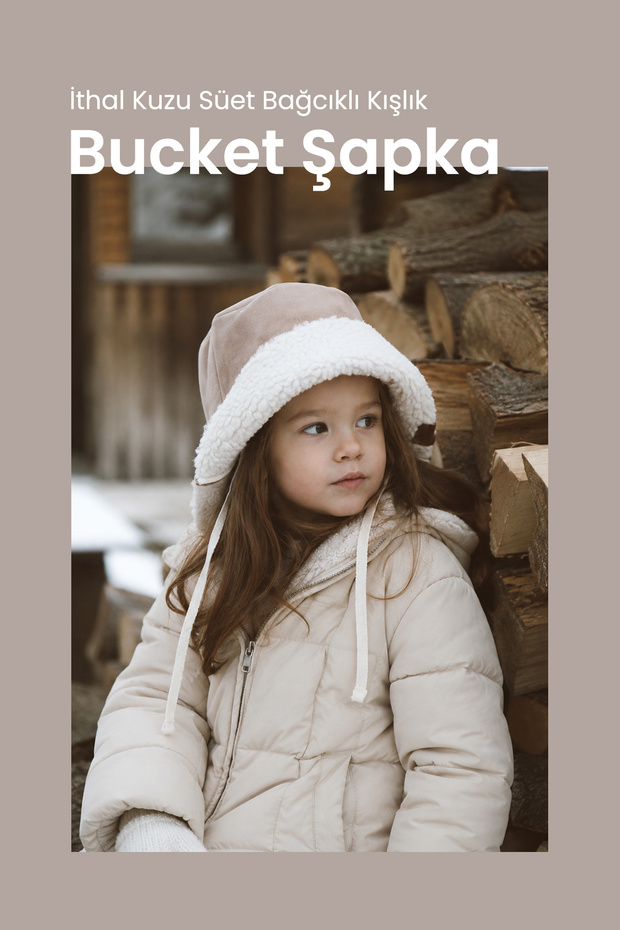 Imported Lamb Suede Lace-Up Winter Bucket Hat