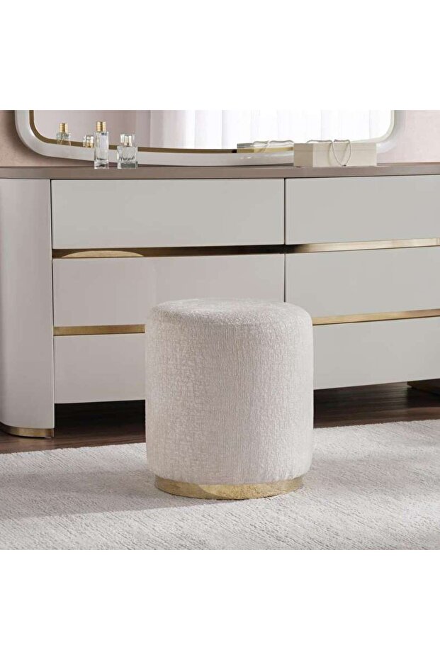 Alessandro Dresser Stool - Light Grey