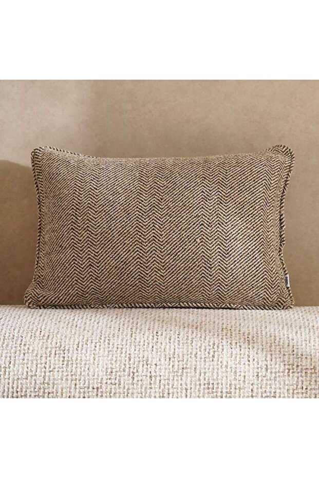 Horizon Herringbone Down Alt Filled Cushion 35x50cm - Ochre