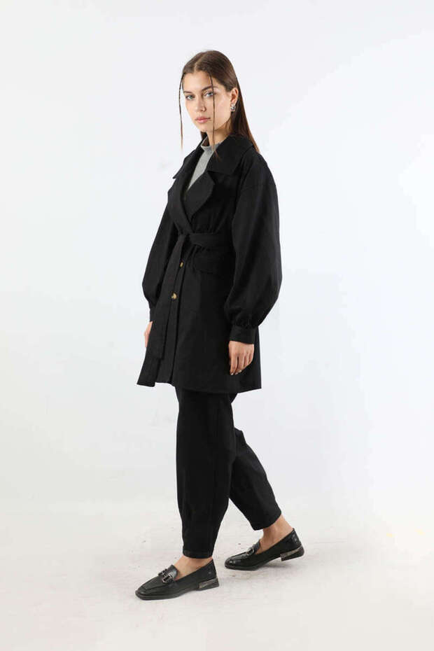 Gabardine Jacket Set Black - 5