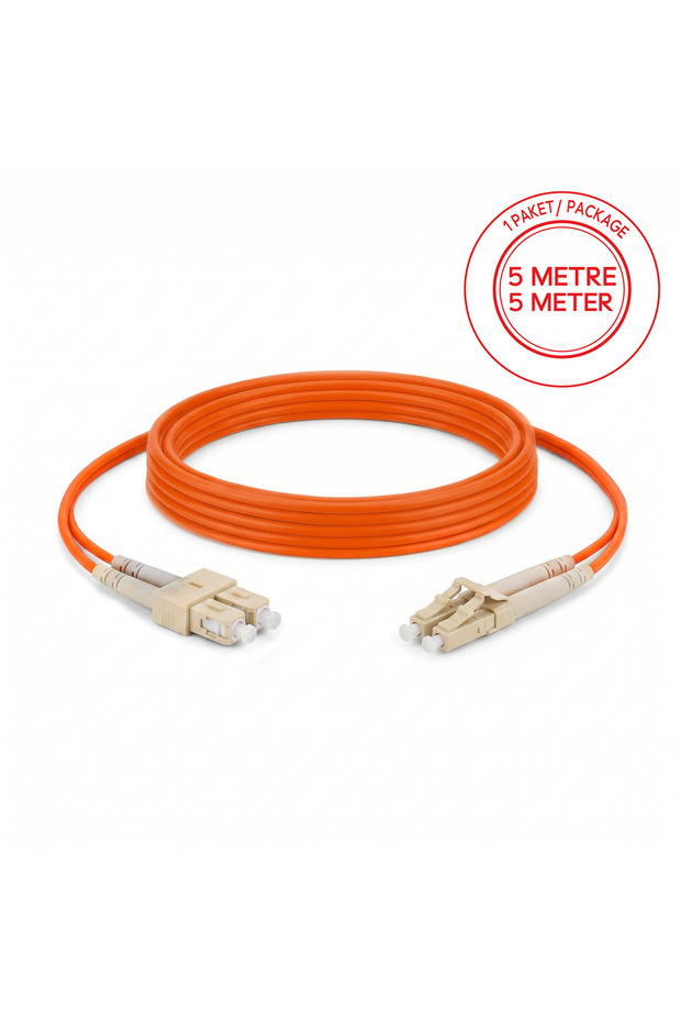 Sc/Pc-Lc/Pc Multimode Om2 Duplex 5 Meters Fiber Patch Cord