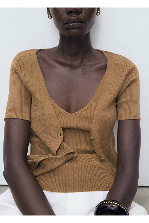 Karma Ribbed Knit Sweater - 6