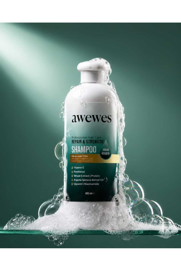 Sulfate-Free Repairing Shampoo. for Damaged & Colored Hair. 9 Active Ingredients Without Salt. 400 ml