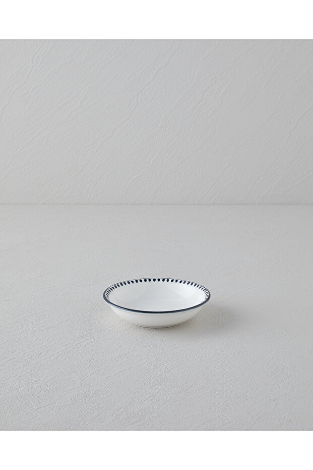 Black Dots Porcelain Snack Bowl 11 cm Black - White