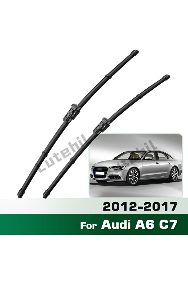 Wiper LHD Front Wiper Blades Set For Audi A6 C7 2012 - 2017 Windshield Windscreen Clean Window Ca...