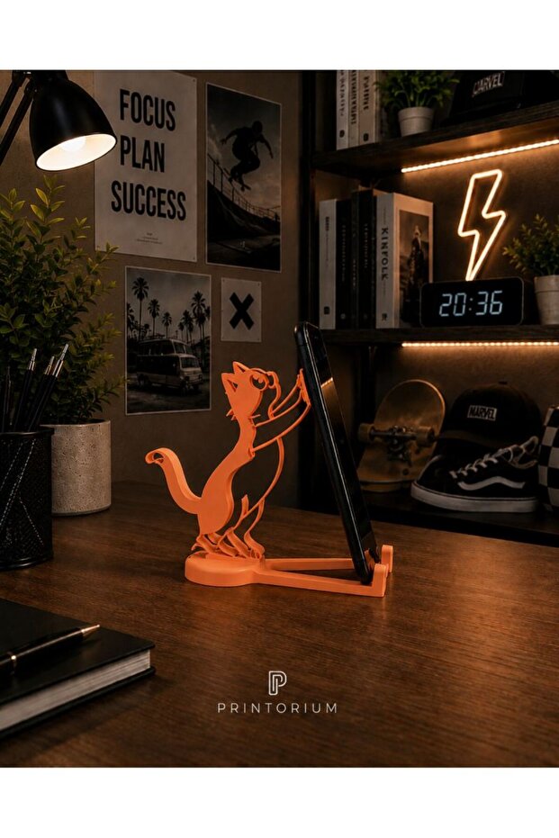 Modern Cat Phone Stand – Office and Desk Phone Holder