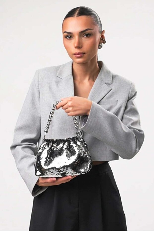 Ccs Rowed Ball Handheld Sequin Crossbody Bag