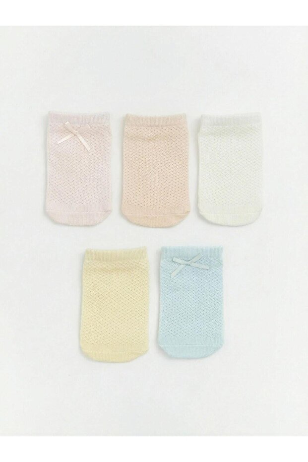Baby Girl Knitwear Booties Socks 5-Pack (S6)