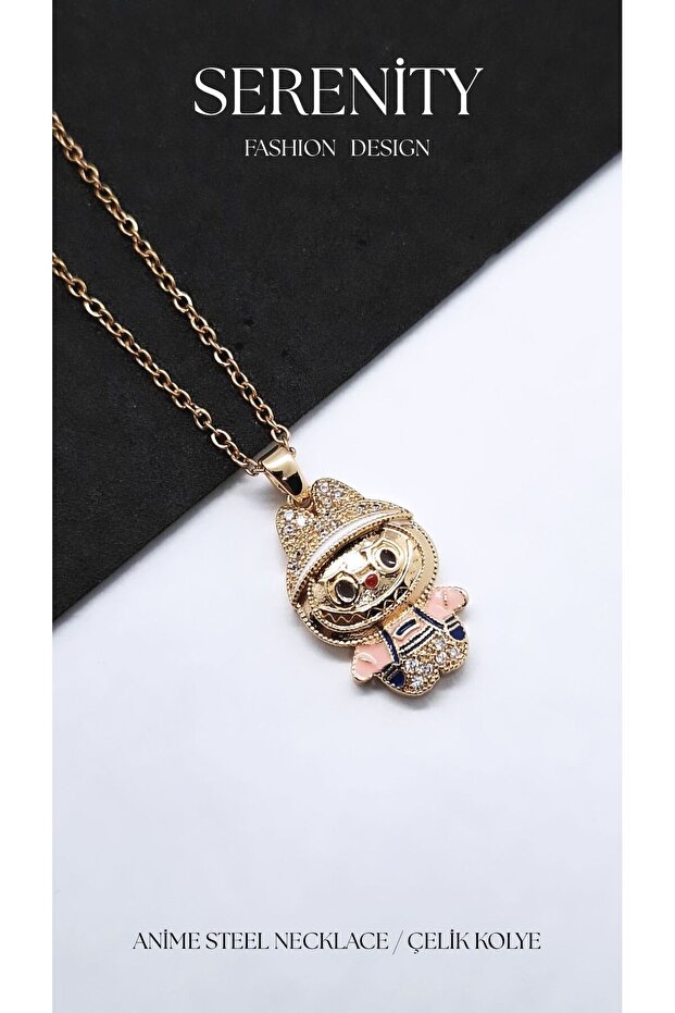 Labubu Figure Steel Necklace02