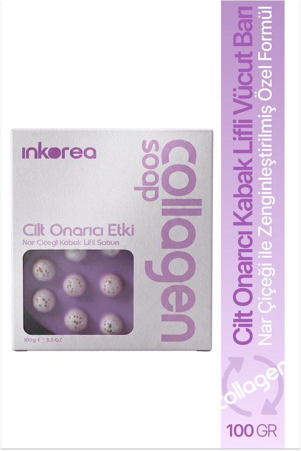 Collagen Soap - Skin Repairing Pumpkin Fiber Pomegranate Flower Extract Soap