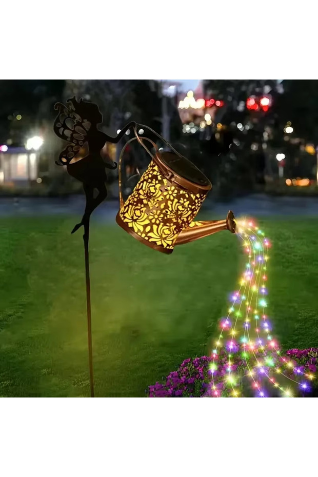 Fairy Color Light 1pc Solar Watering Can with Lights,Solar Lanterns Outdoor Hanging Waterproof Garde