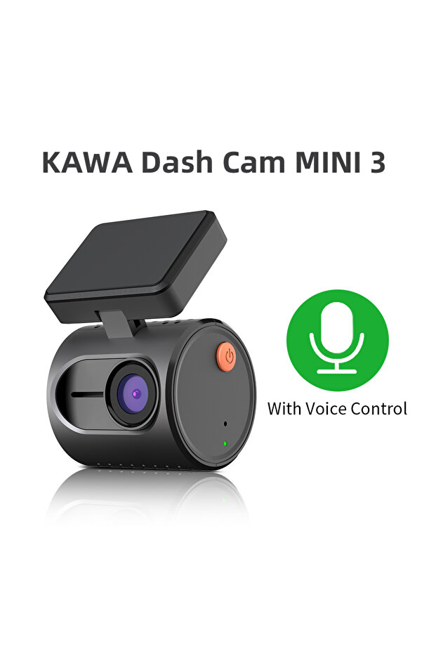 None Voice Control KAWA Dash Cam MINI 3 Tiny 2K 1296P Voice Control Colorful Night Vision 24H Parkin
