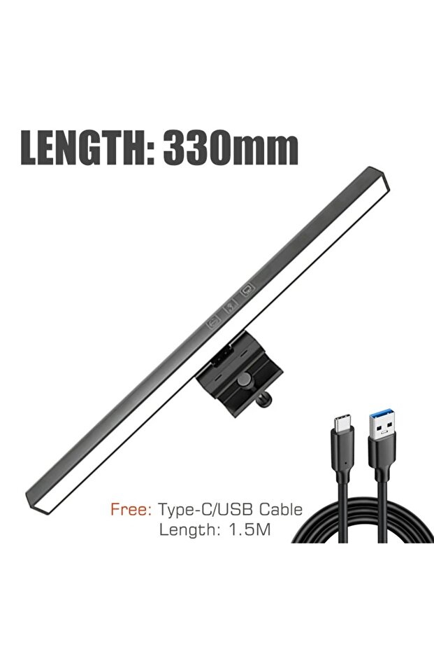 Length 330mm Eye-Care Desk Lamp 50cm LED Computer PC Monitor Screen Light Bar Stepless Dimming Readi