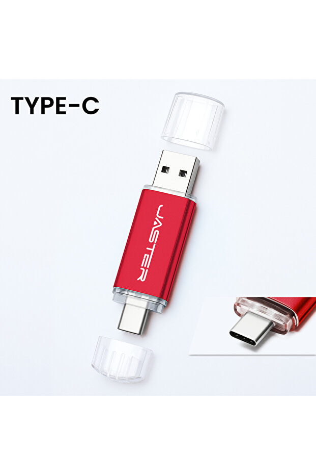 128MB (not GB) Red High Speed TYPE C 2in1 USB Flash Drive 128GB 64GB 32GB Metal Pen Drive Smart Phon