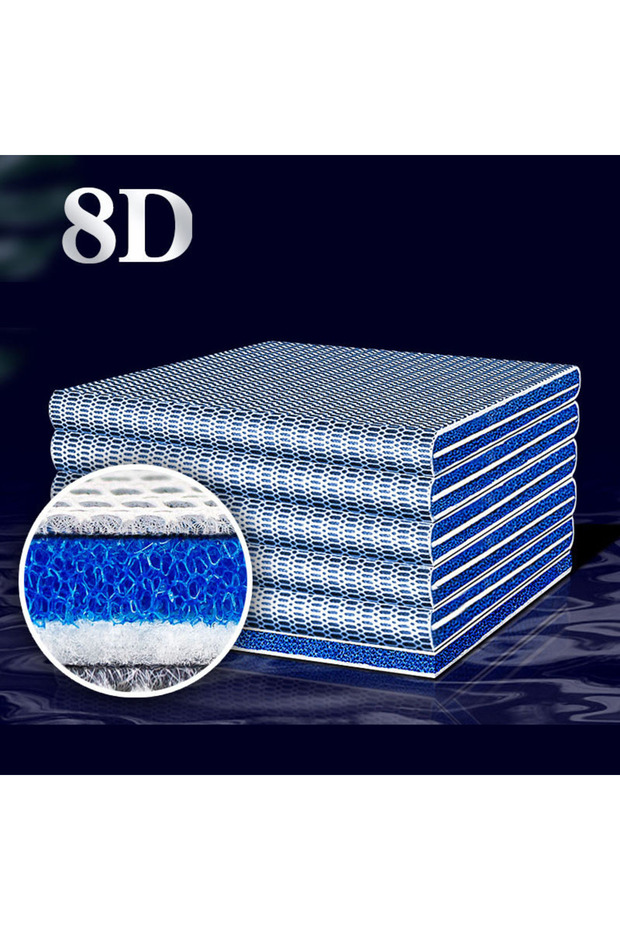 30x40x2cm Aquarium 8D Sponge Fish Pond Tank Filter Cotton Pad 8 Layers Cleaning Purifier Water Purif