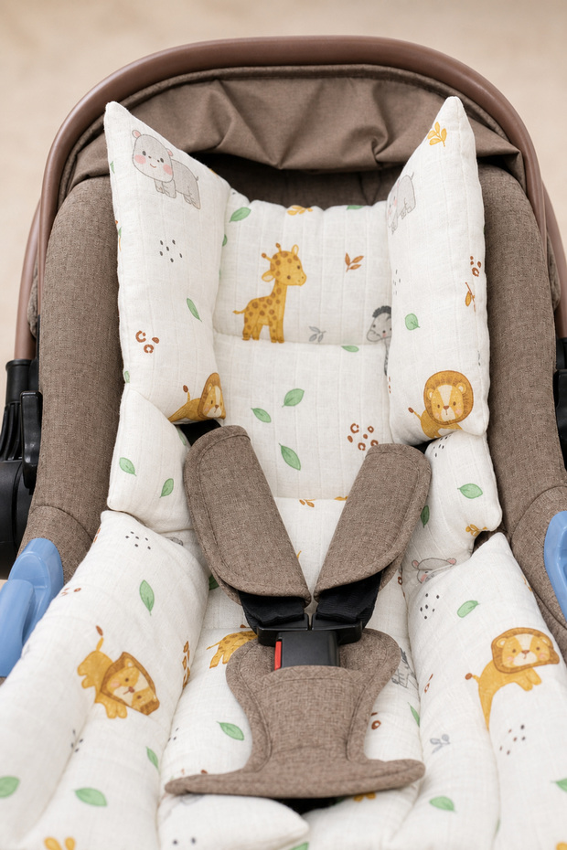 100% Cotton Stroller Cushion and Car Seat Cushion | Bolcuk Silicone Filled