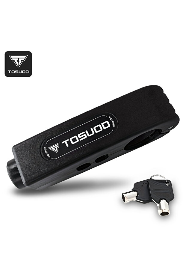 قفل مقود دراجة نارية أسود من TOSUOD، قفل مقبض الفرامل الصلب، قفل أمان ضد السرقة