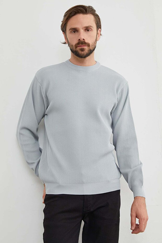 Πλεκτό πουλόβερ Basic Crew Neck