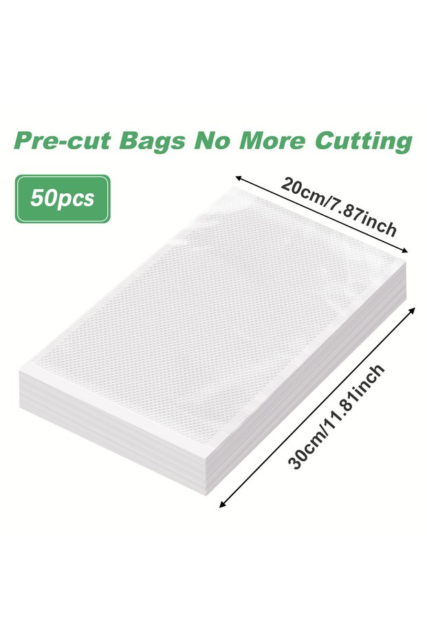 50pcs 20x30cm 50PCS/Lot BPA-Free Vacuum Food Bags, Vacuum Sealed Storage Bags For Food Storage and P