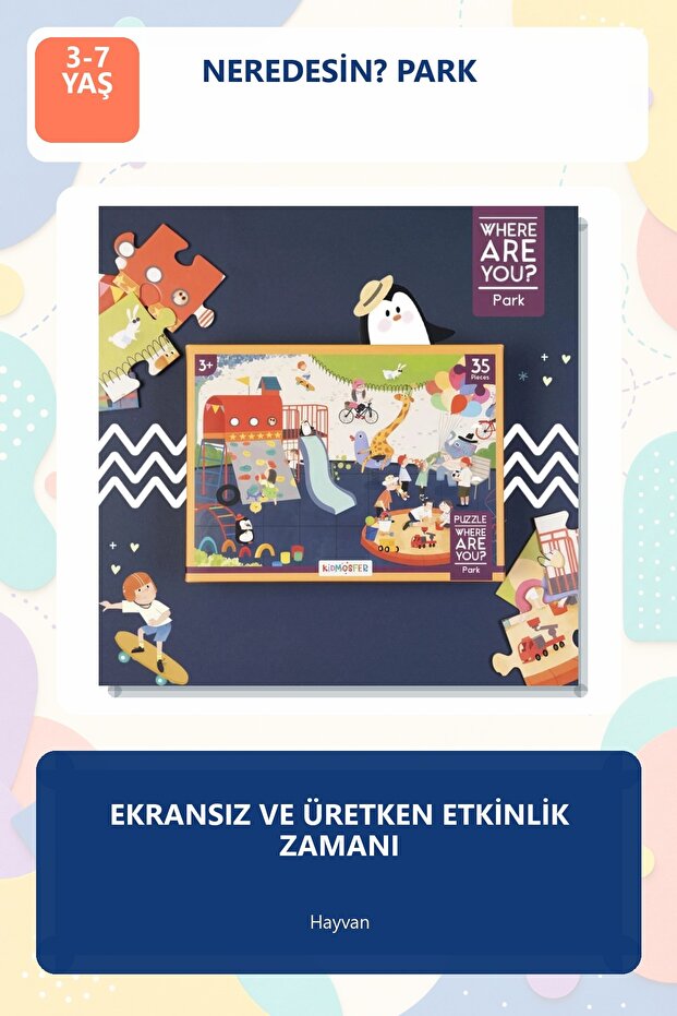 Where Are You / Where Are You / Park Puzzle (Yapboz) / 35 Pieces Age 3