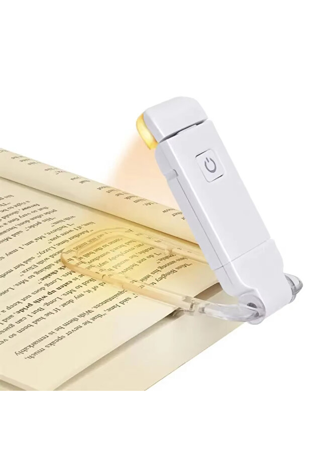 مصباح قراءة صغير أبيض X092، مزود بمشبك، مصباح LED ليلي صغير، قابل للشحن عبر منفذ USB، سطوع قابل للتعديل