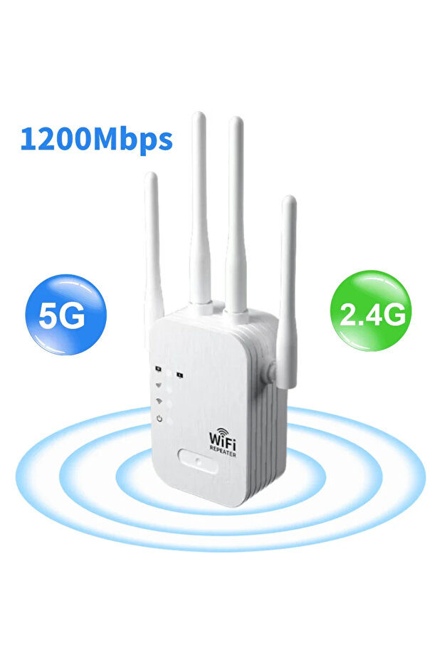 EU Plug 1200Mbps 4 antenna 5G 2.4G Dual-band 300Mbps 1200Mbps WiFi Repeater Wireless Extender WiFi B