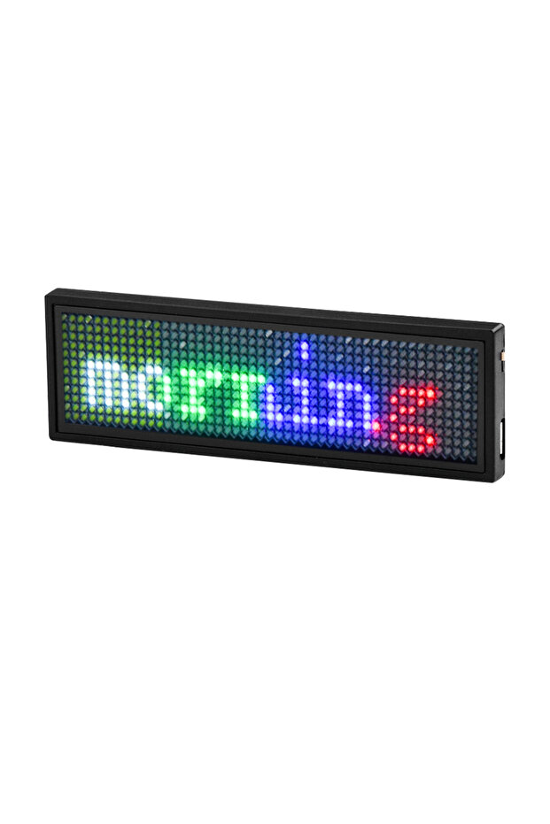 شاشة عرض رقمية LED، شارة اسم LED، شاشة LED متعددة الألوان، رسالة متمررة قابلة للبرمجة DIY