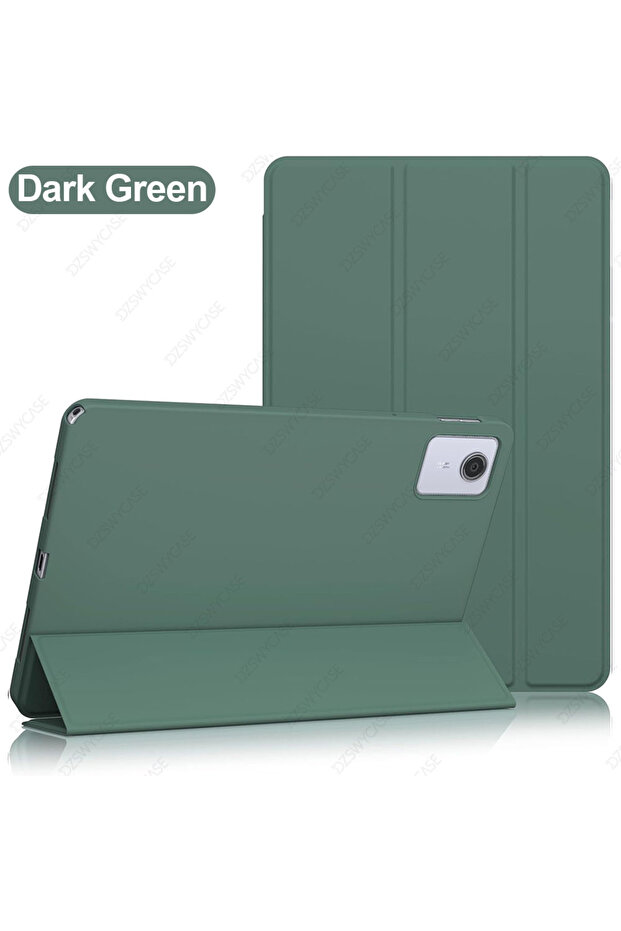 Dark Green Case for Tab M11 2024 11-inch TB330FU, Tab M11 Cover Tri-Fold Bracket Magnet Auto S...