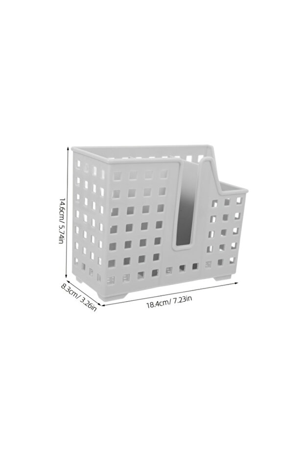 Gray 1pc Dish Rack for Dishwasher, Wall-Mounted Chopsticks and Straw Storage Box