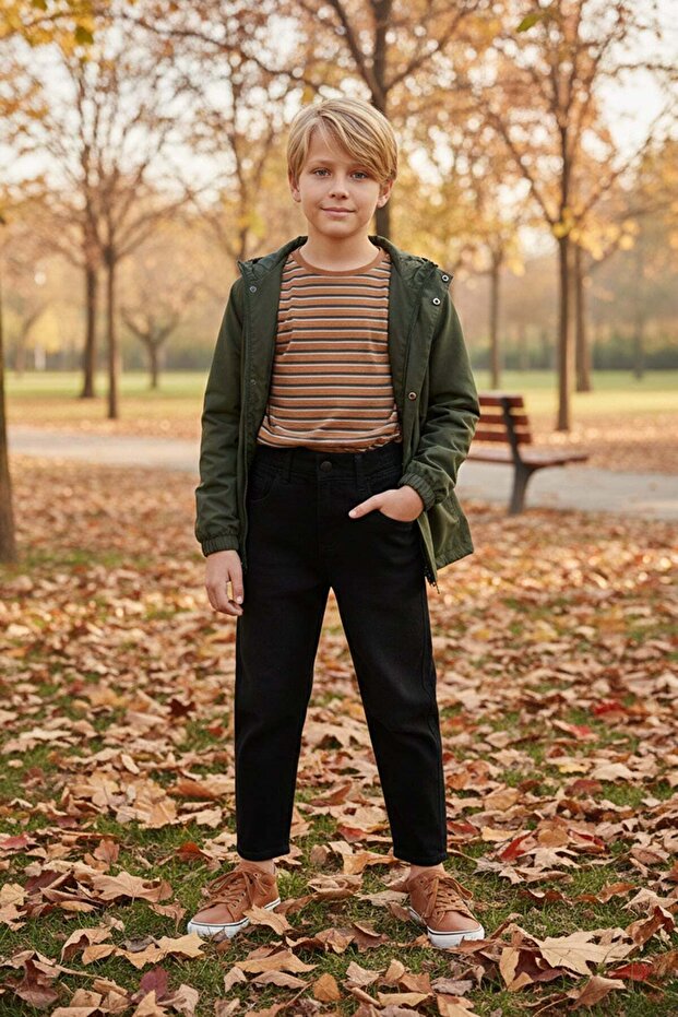 Elastic Waist Baggy Boys' Trousers