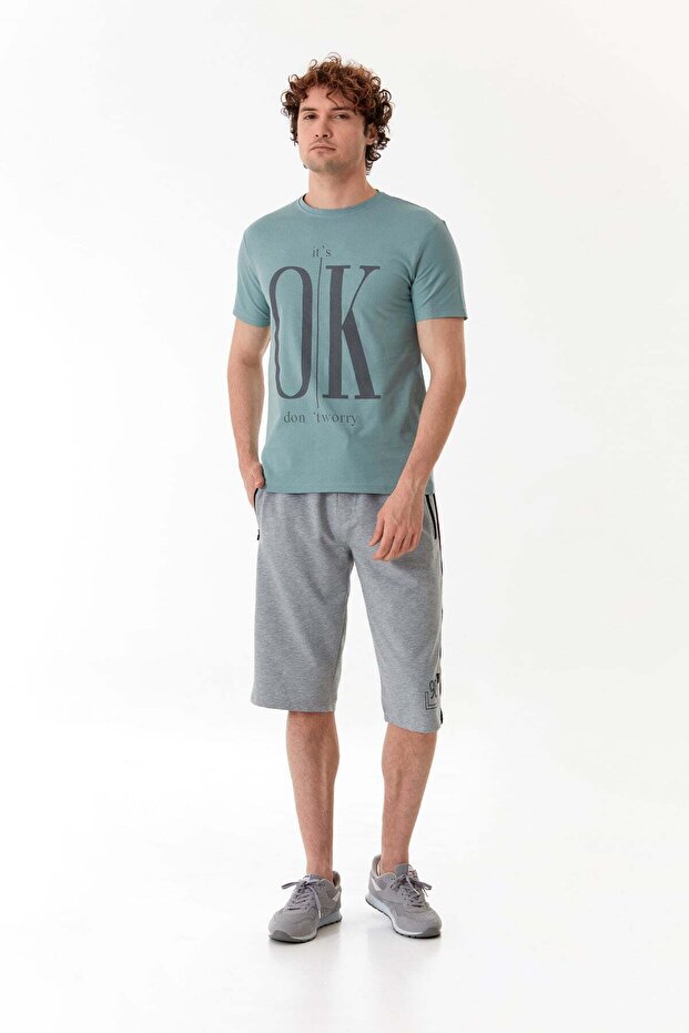 98 Printed Pocket Zippered Capri
