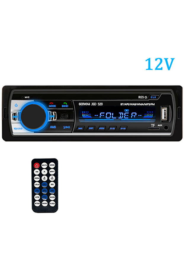 A Car Radio 1 Din MP3 Player FM Audio Music USB SD Digital Bluetooth with In Dash Slot AUX Input
