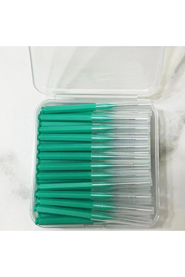 Green 0.8 mm 60pcs 60Pcs Interdental Brushes Health Care Tooth Push-Pull Escova Removes Food And Pla