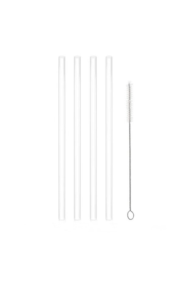 4straws1brush 6 pack Replacement Straws for Stanley 40oz Adventure Quencher Travel Tumbler, Reusable