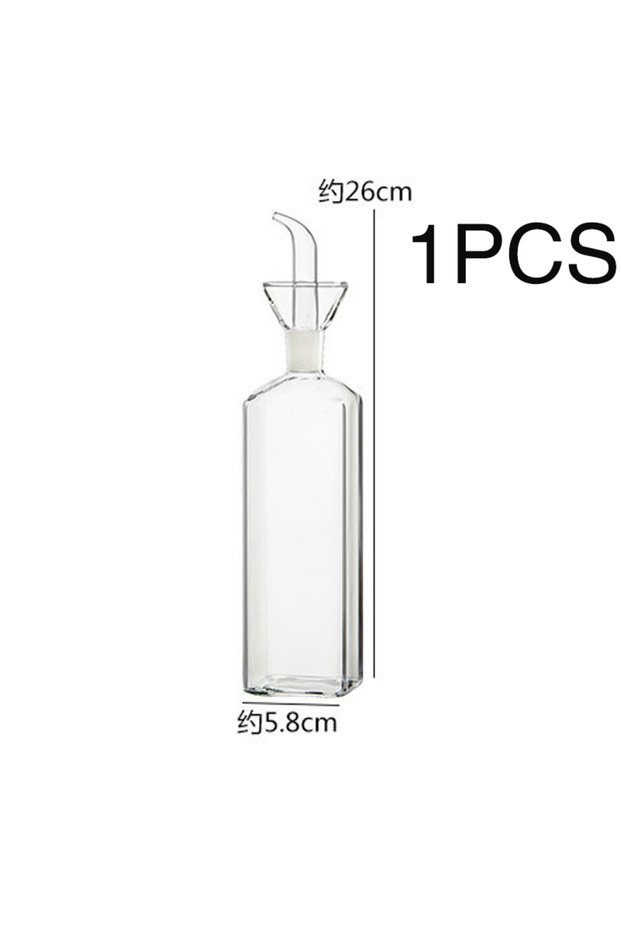 500ml High Borosilicate Glass Oil Pot Household Leak-proof Oil & Vinegar Pots Kitchen Soy Sauce Pot