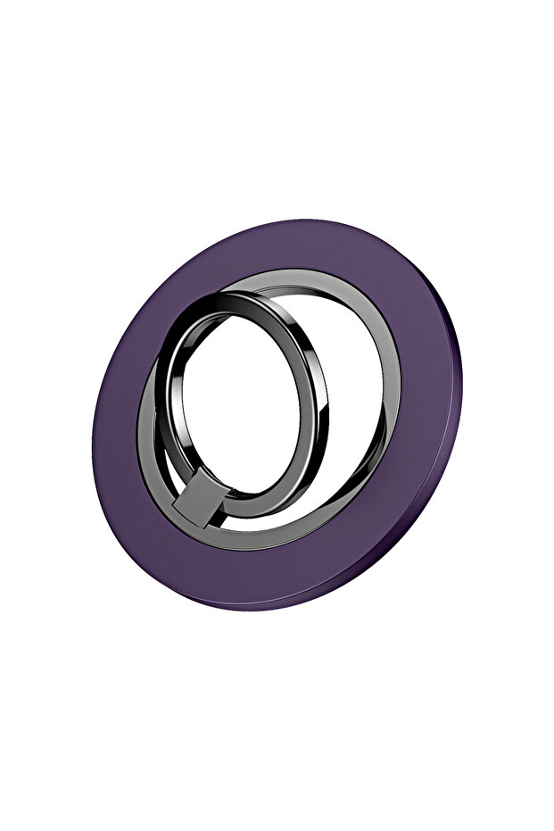 PURPLE For Tablet Magnetic 2 Sections Simplicity Rotation Ring Phone Handphone Ipad Holder Double Si