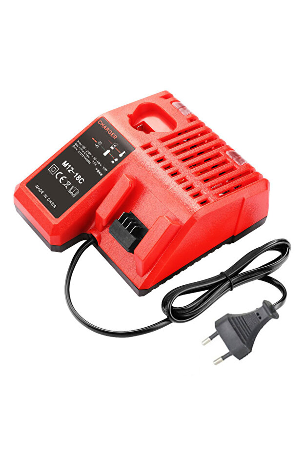 EU Red For M12-18C Charger For Milwaukee 12V 14.4V 18V Lithium Battery Case Pack For M12 For M14 For