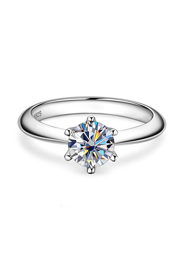 9 white Us Size 1ct Certified Moissanite Ring VVS1 Lab Diamond Solitaire Ring For Women Engagement P