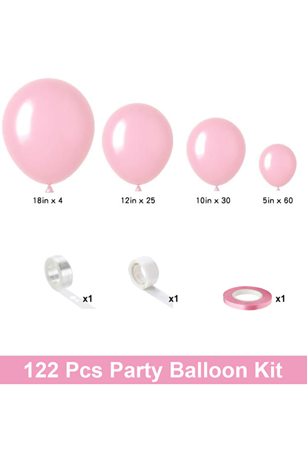 Other pink 122PCS Multi-Color Latex Balloon Set Suitable for Birthday Parties, Weddings, Valentine's