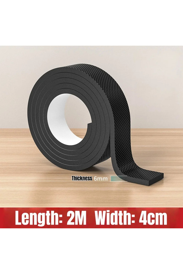 6mm 2 Meters Width 4cm 2M/Roll Self Adhesive Non Slip Furniture Pads,Thick 6mm Rubber Floor Protecto