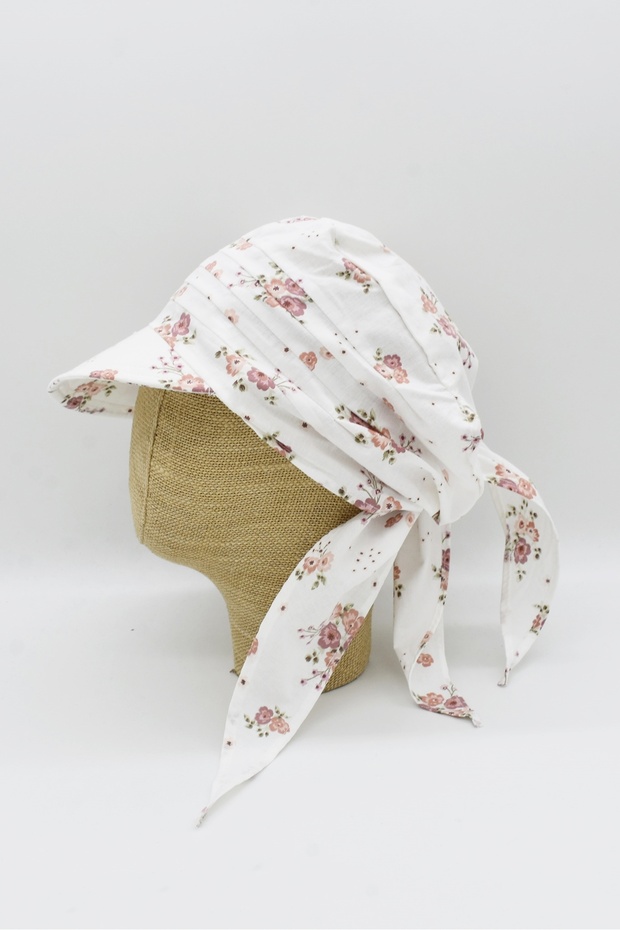 Floral Women's Bandana Beach Hat with Brim
